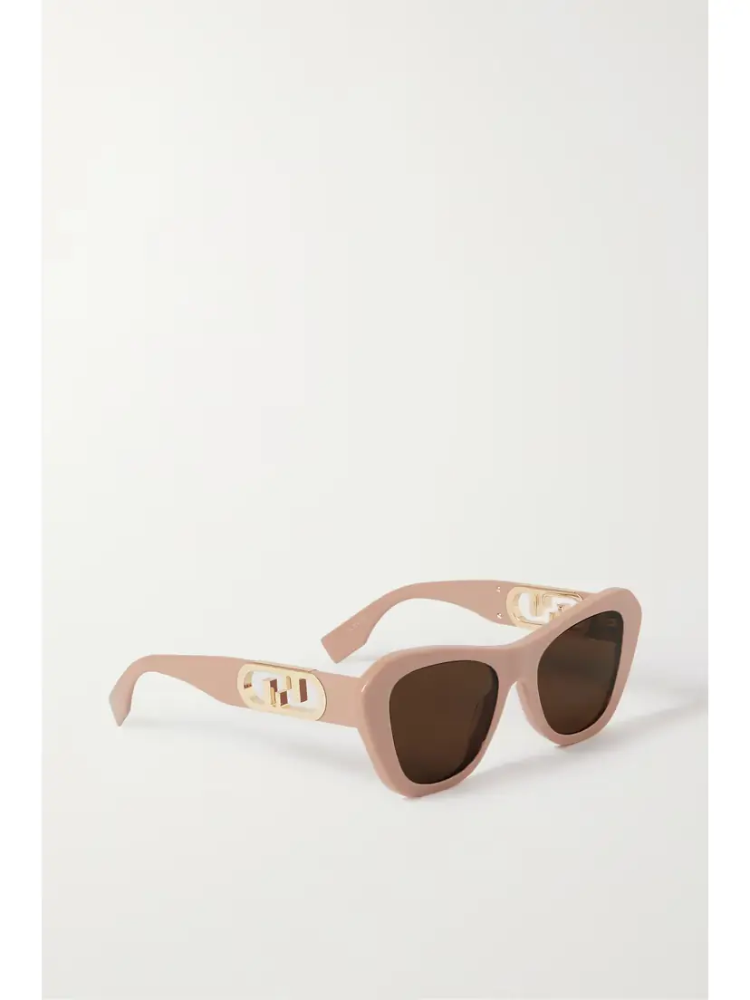 FENDI EYEWEAR O'lock Cat-eye Acetate And Gold-tone Sunglasses | Thumbnail 3 FENDI EYEWEAR O'lock Cat-eye Acetate And Gold-tone Sunglasses | Thumbnail 3