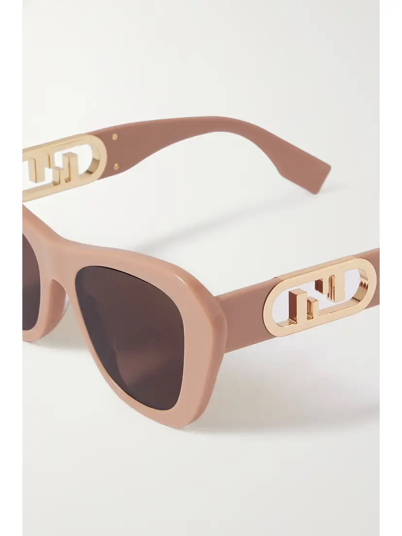 FENDI EYEWEAR O'lock Cat-eye Acetate And Gold-tone Sunglasses | Thumbnail 4 FENDI EYEWEAR O'lock Cat-eye Acetate And Gold-tone Sunglasses | Thumbnail 4