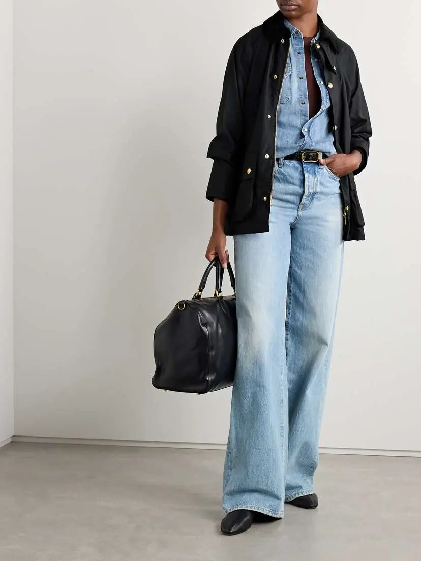 Nili Lotan Kedem Cotton Corduroy-trimmed Waxed-cotton Jacket - x large | Thumbnail 2 Nili Lotan Kedem Cotton Corduroy-trimmed Waxed-cotton Jacket - x large | Thumbnail 2