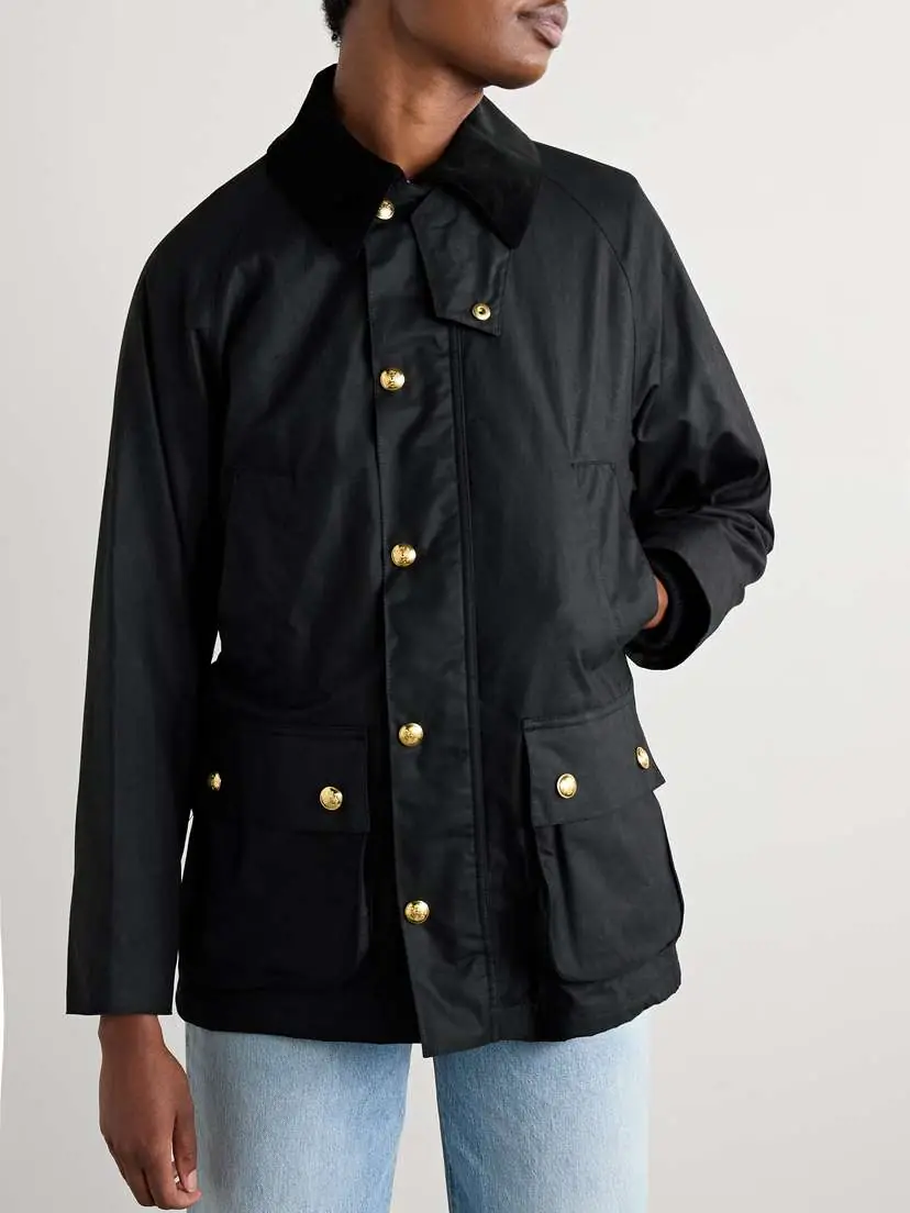 Nili Lotan Kedem Cotton Corduroy-trimmed Waxed-cotton Jacket - x large | Thumbnail 3 Nili Lotan Kedem Cotton Corduroy-trimmed Waxed-cotton Jacket - x large | Thumbnail 3
