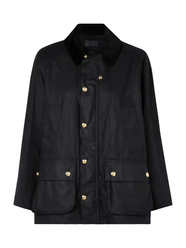 Kedem Cotton Corduroy-trimmed Waxed-cotton Jacket - x large