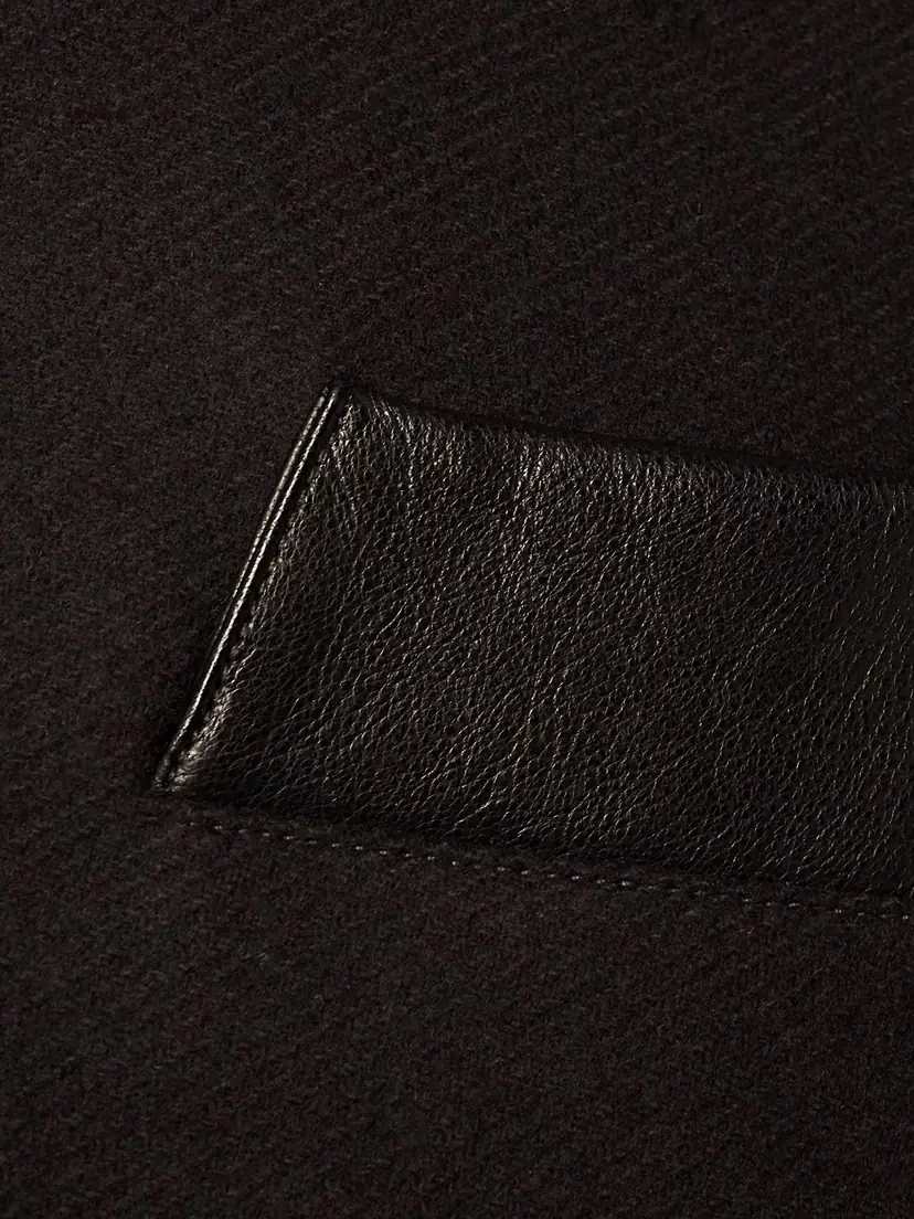 Khaite Spencer Wool-blend Felt And Leather Bomber Jacket | Thumbnail 4