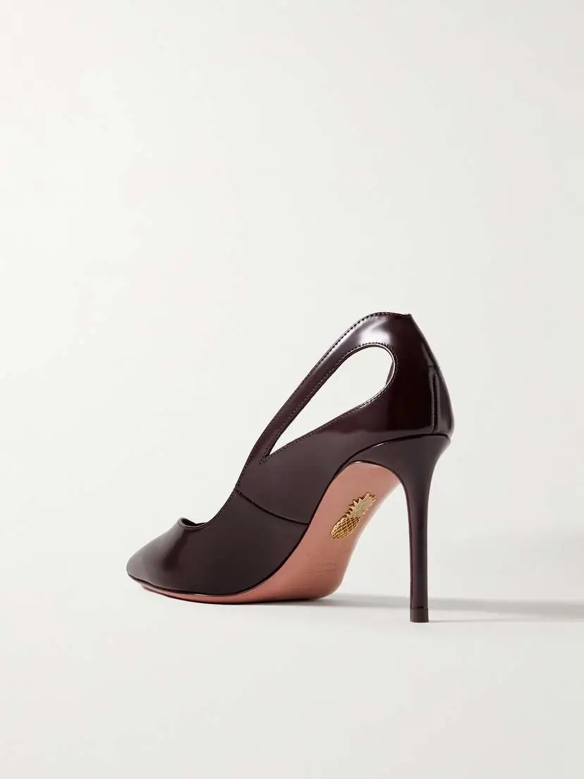 Aquazzura Sheeva 105 Cutout Glossed-leather Pumps | Thumbnail 3