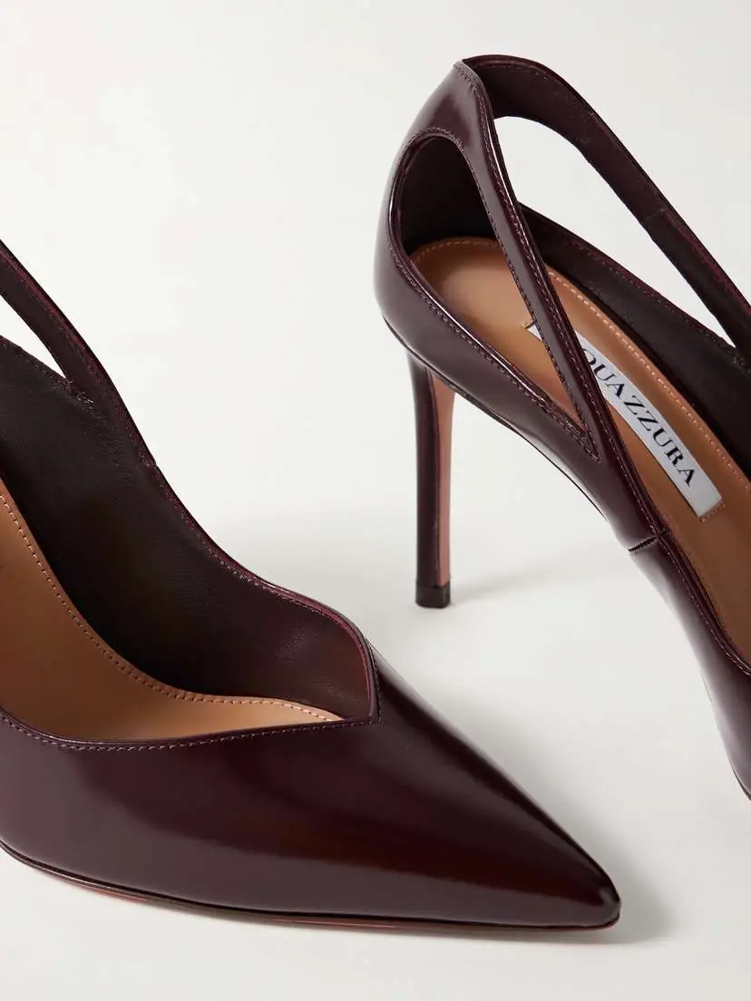 Aquazzura Sheeva 105 Cutout Glossed-leather Pumps | Thumbnail 4