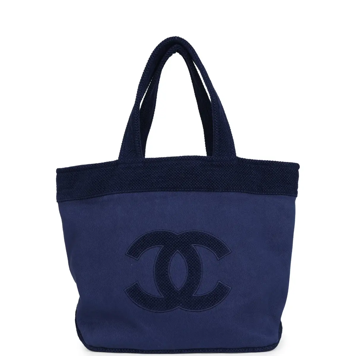 Chanel Chanel CC Beach Tote Bag & Towel Set Navy Blue Canvas & Terry | Thumbnail 5 Chanel Chanel CC Beach Tote Bag & Towel Set Navy Blue Canvas & Terry | Thumbnail 5