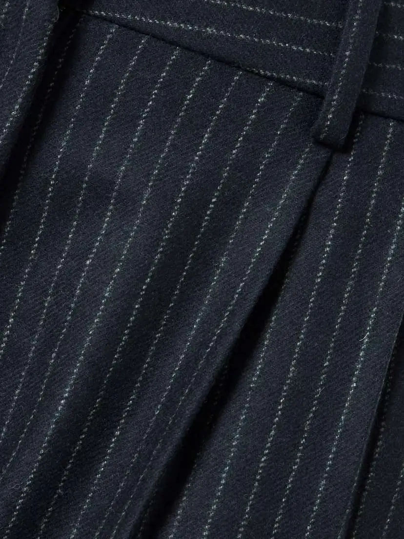 Blazé Milano Fox Pleated Pinstriped Wool And Cashmere-blend Straight-leg Pants | Thumbnail 4 Blazé Milano Fox Pleated Pinstriped Wool And Cashmere-blend Straight-leg Pants | Thumbnail 4