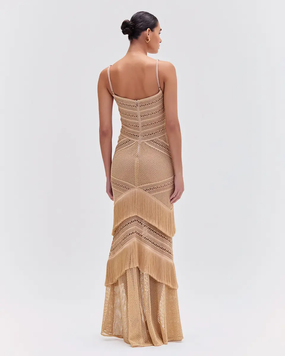 PatBo Sleeveless Fringe Maxi Dress (EXCLUSIVE) | Thumbnail 3