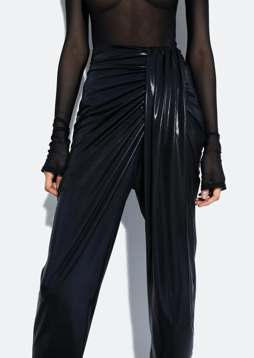 Lapointe Coated Jersey Draped Pant | Thumbnail 3 Lapointe Coated Jersey Draped Pant | Thumbnail 3