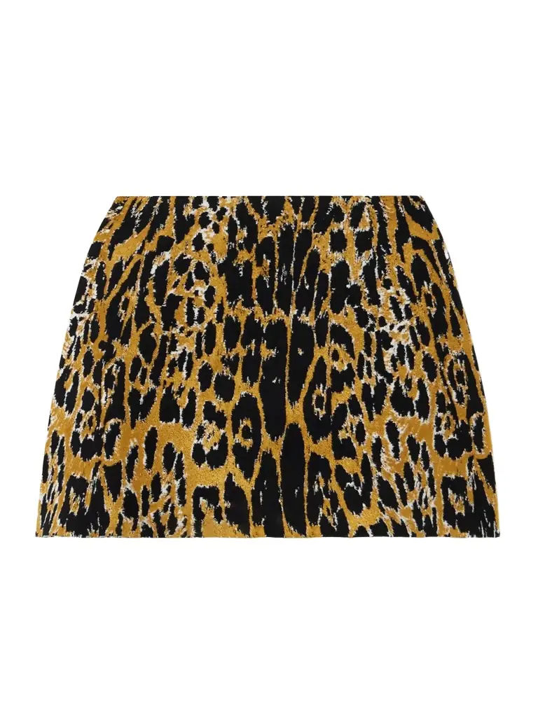 Alaïa Leopard-jacquard Mini Skirt | Thumbnail 1 Alaïa Leopard-jacquard Mini Skirt | Thumbnail 1