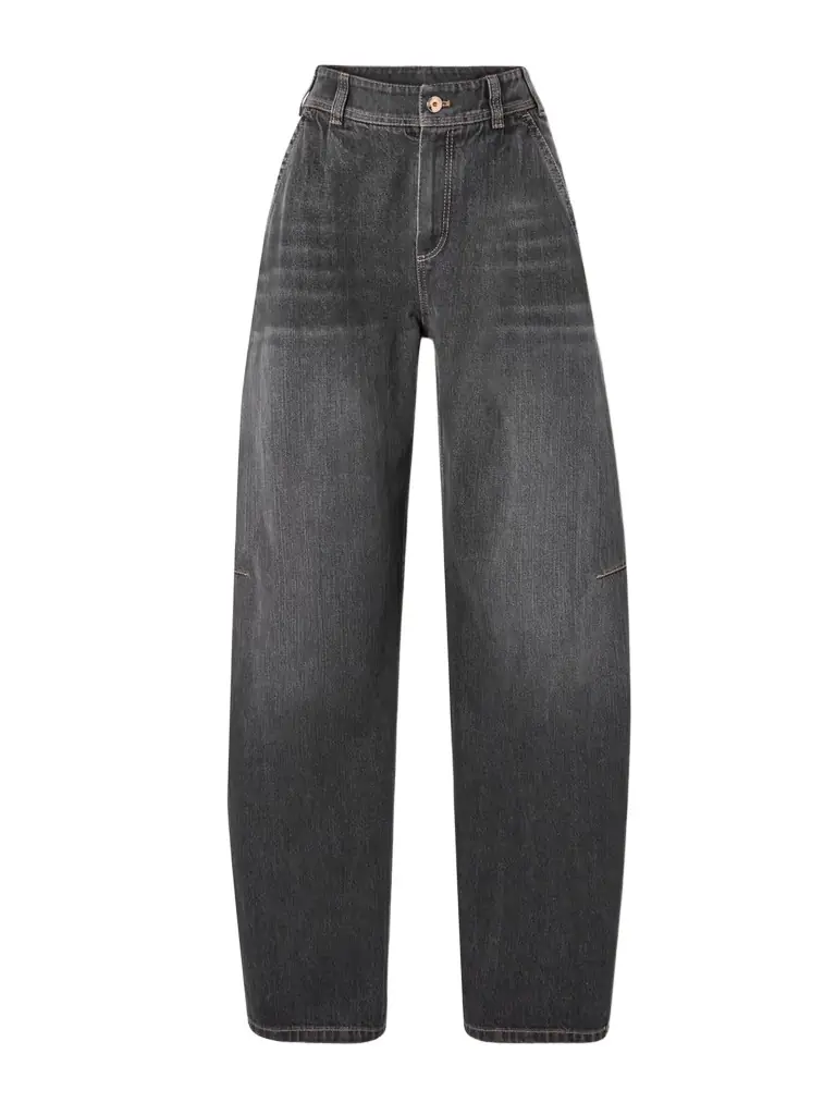 Pleated Boyfriend Jeans
