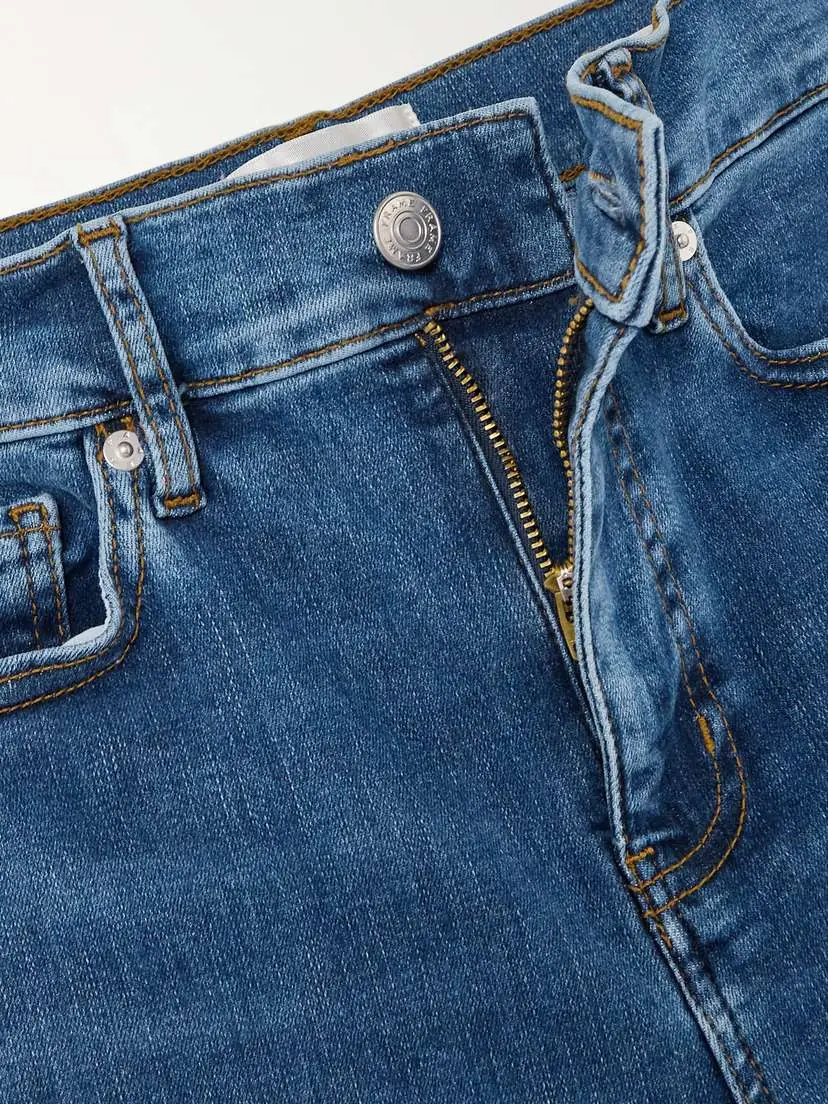 Frame Le Slim Palazzo Distressed High-rise Wide-leg Organic Jeans | Thumbnail 5