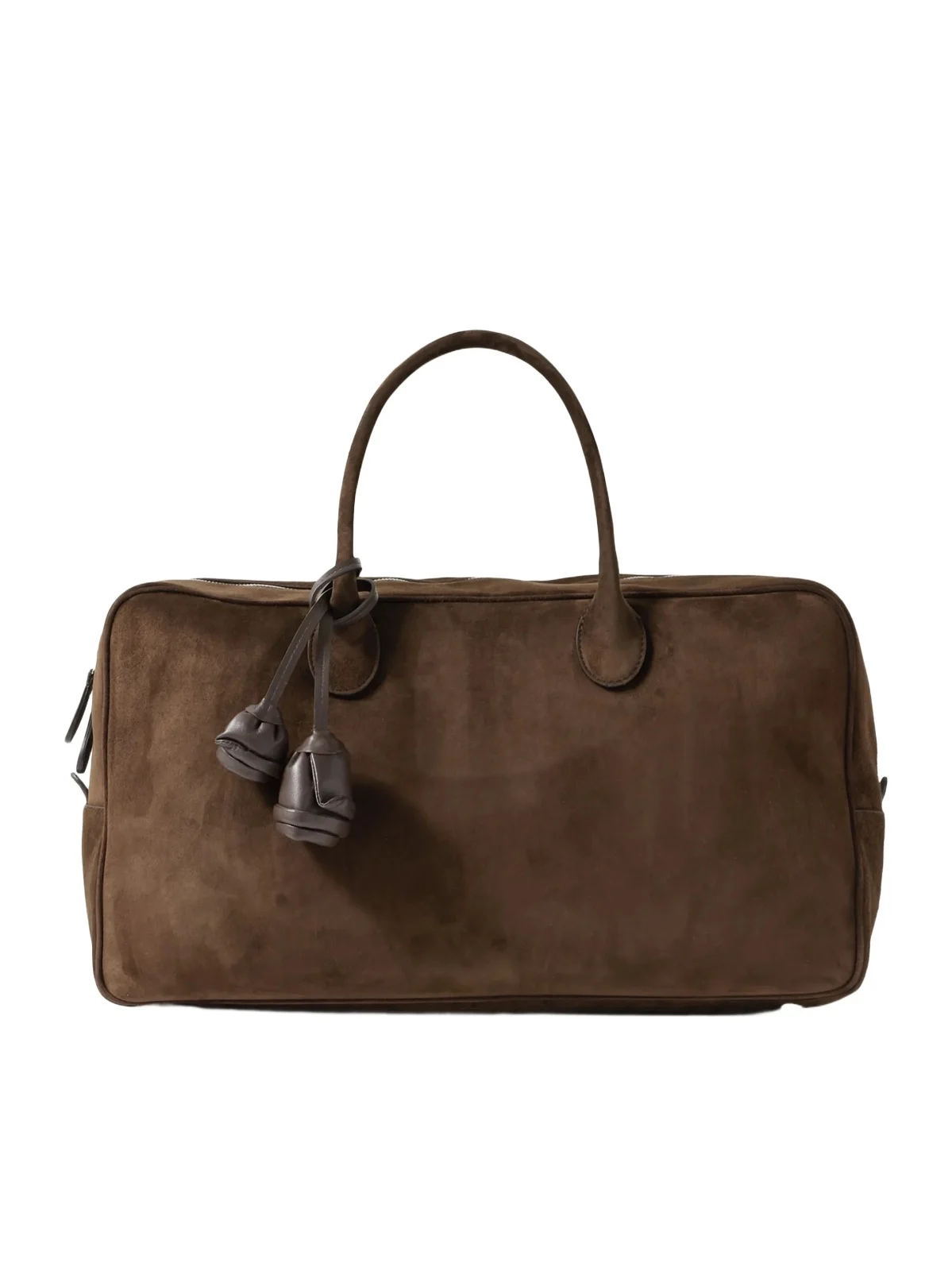 Brigitte Large Leather-trimmed Suede Tote