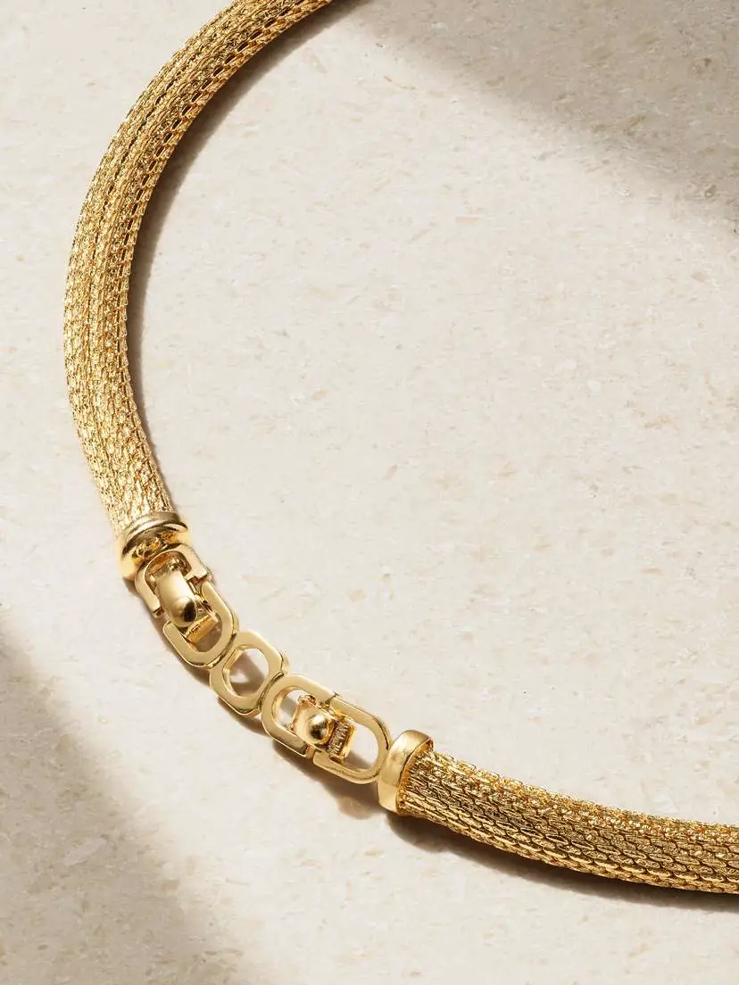Susan Caplan Vintage Christian Dior Gold-plated Swarovski Crystal Necklace | Thumbnail 3 Susan Caplan Vintage Christian Dior Gold-plated Swarovski Crystal Necklace | Thumbnail 3