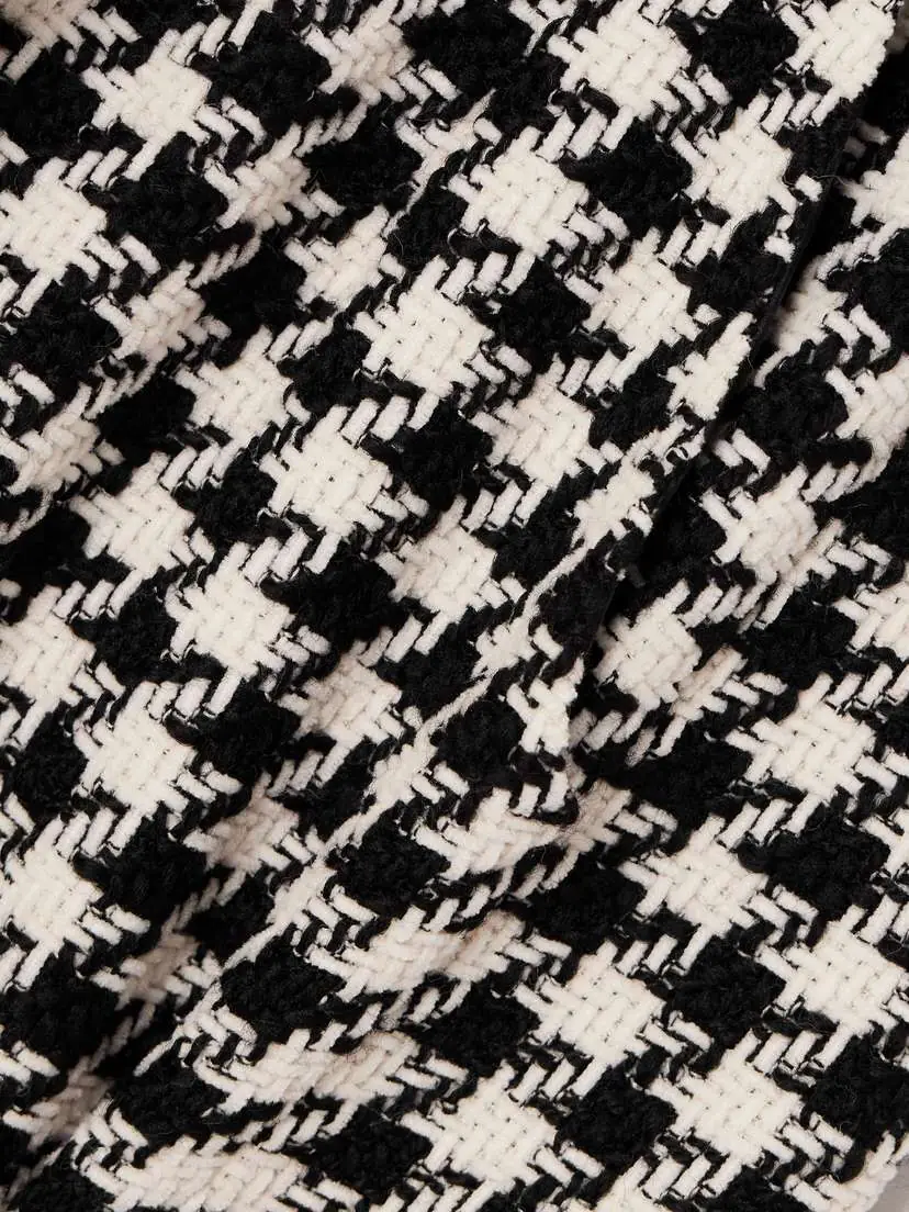 Dolce & Gabbana Houndstooth Wool And Cotton-blend Tweed Midi Skirt | Thumbnail 4 Dolce & Gabbana Houndstooth Wool And Cotton-blend Tweed Midi Skirt | Thumbnail 4