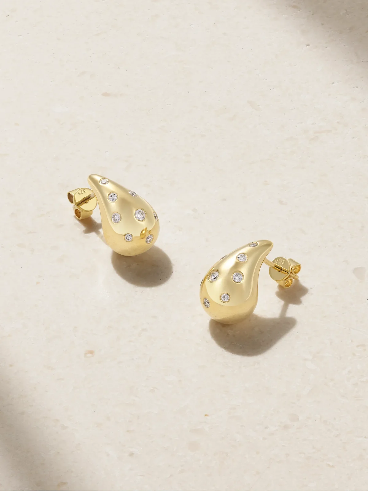 Happy Tears 14-karat Gold Diamond Earrings Happy Tears 14-karat Gold Diamond Earrings