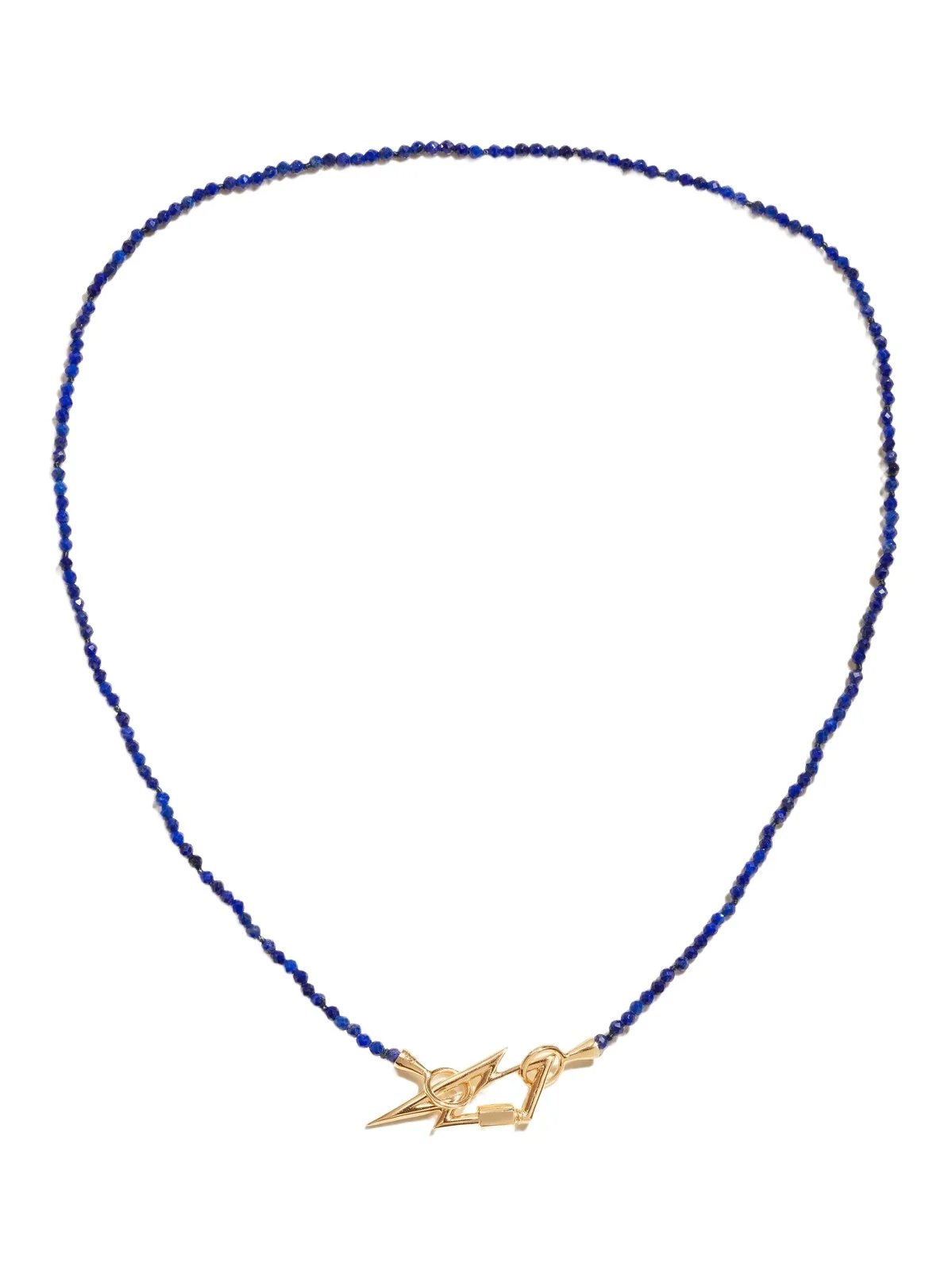 Itty Bitty Strand 14-karat Gold Lapis Lazuli Necklace