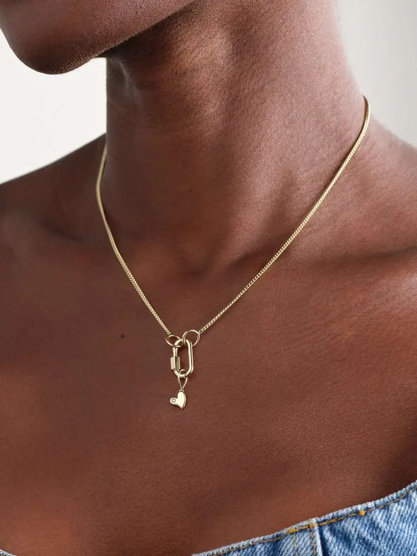 Marla Aaron Fine Curb 18-karat Gold Diamond Necklace | Thumbnail 2