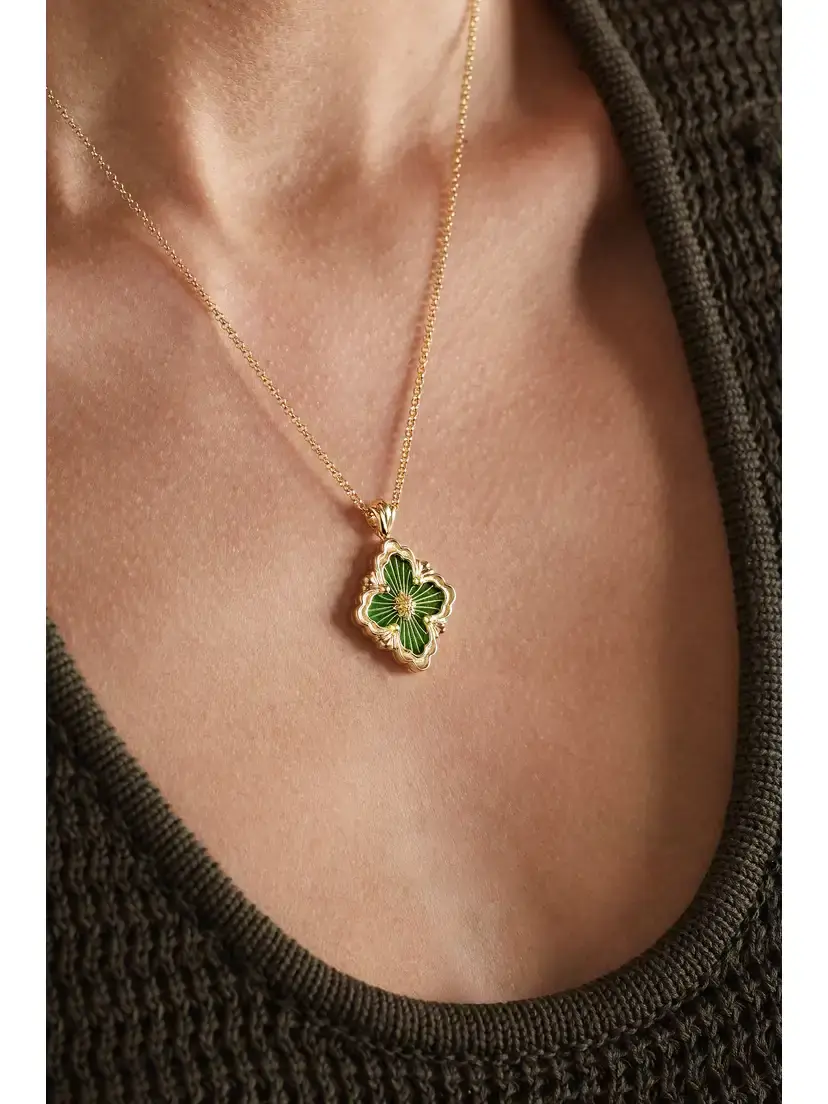 Buccellati Opera Tulle 18-karat Gold And Enamel Necklace | Thumbnail 2 Buccellati Opera Tulle 18-karat Gold And Enamel Necklace | Thumbnail 2