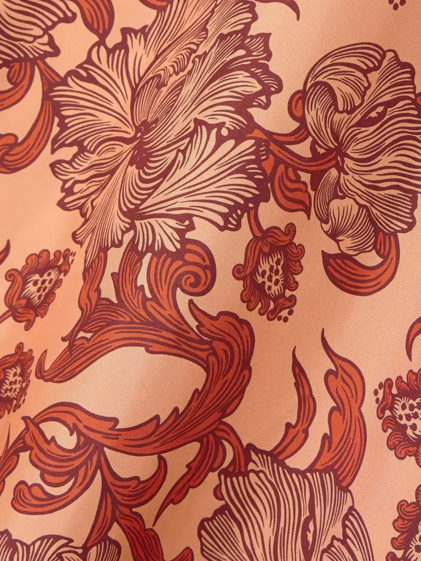 La DoubleJ Swing Feather-trimmed Printed Silk-twill Maxi Dress | Thumbnail 4 La DoubleJ Swing Feather-trimmed Printed Silk-twill Maxi Dress | Thumbnail 4
