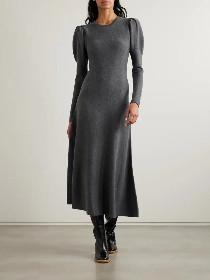 Gabriela Hearst Hannah Wool And Cashmere-blend Midi Dress | Thumbnail 2