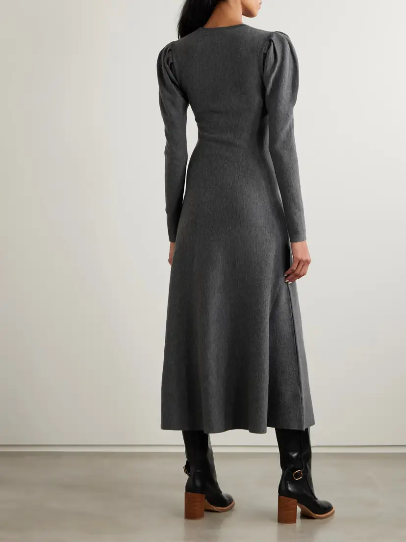 Gabriela Hearst Hannah Wool And Cashmere-blend Midi Dress | Thumbnail 3