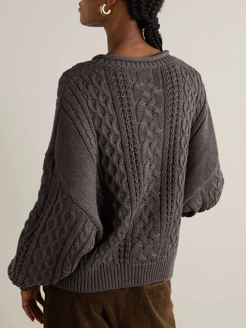 Denimist Cable-knit Cotton-blend Sweater | Thumbnail 3 Denimist Cable-knit Cotton-blend Sweater | Thumbnail 3
