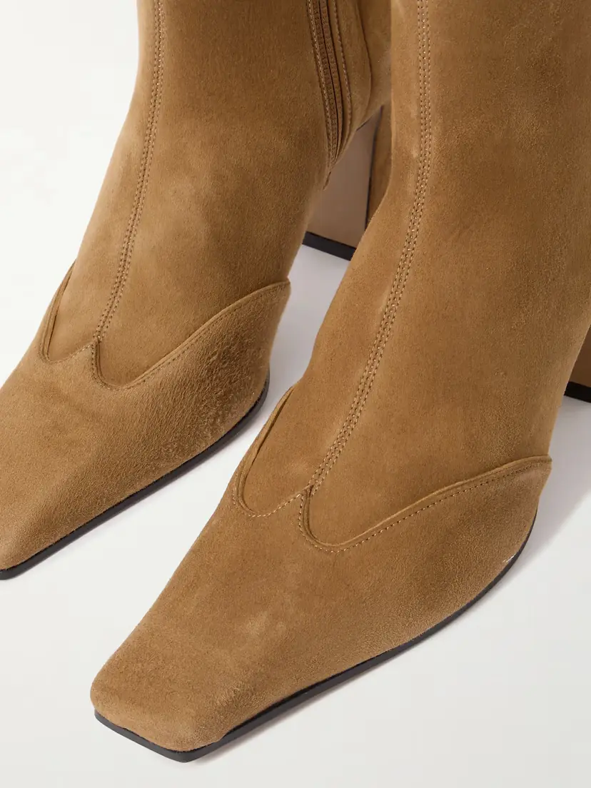 Khaite Nevada Suede Ankle Boots | Thumbnail 4 Khaite Nevada Suede Ankle Boots | Thumbnail 4
