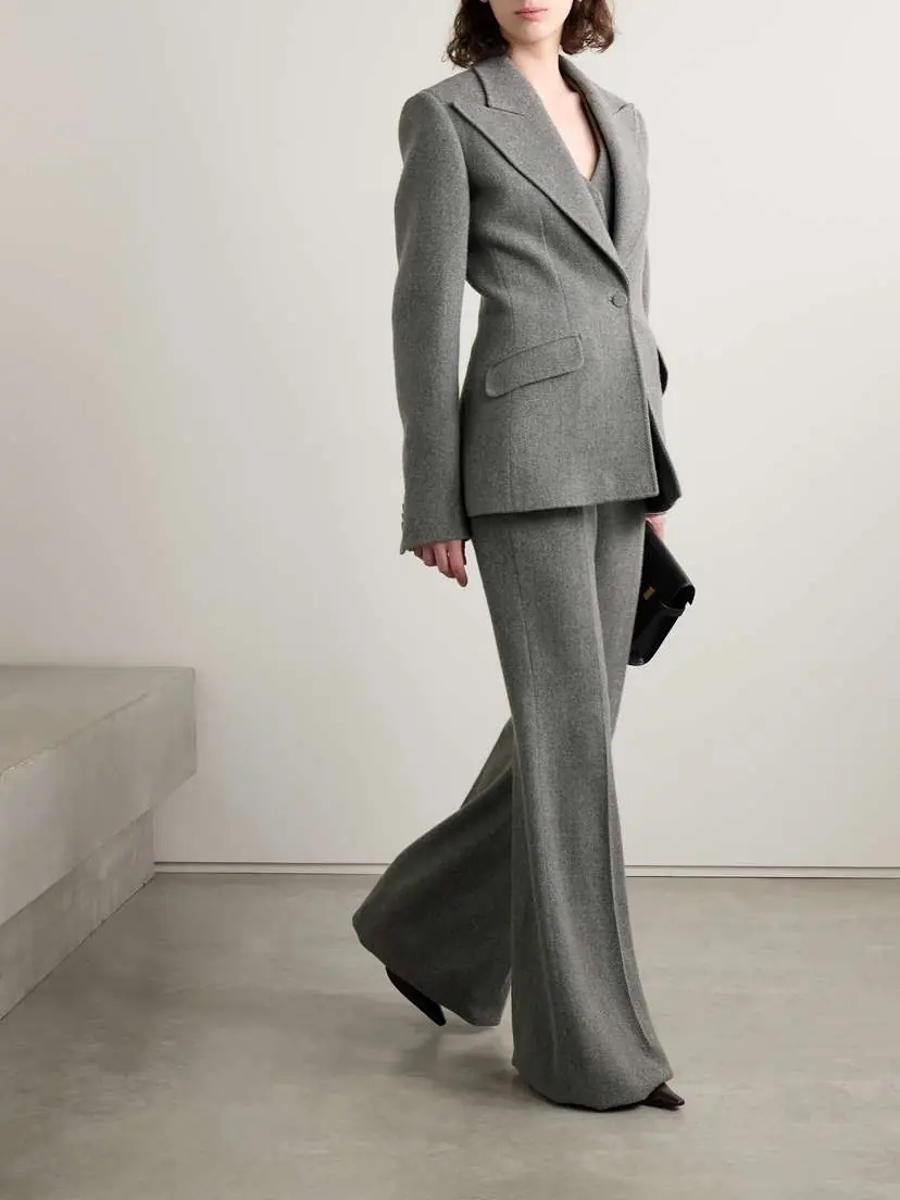 Gabriela Hearst Rhein Wool And Cashmere-blend Flared Pants | Thumbnail 2 Gabriela Hearst Rhein Wool And Cashmere-blend Flared Pants | Thumbnail 2