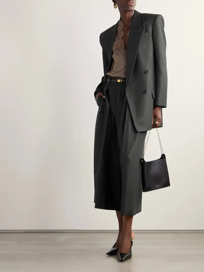 Saint Laurent Double-breasted Cashmere-twill Blazer | Thumbnail 2 Saint Laurent Double-breasted Cashmere-twill Blazer | Thumbnail 2