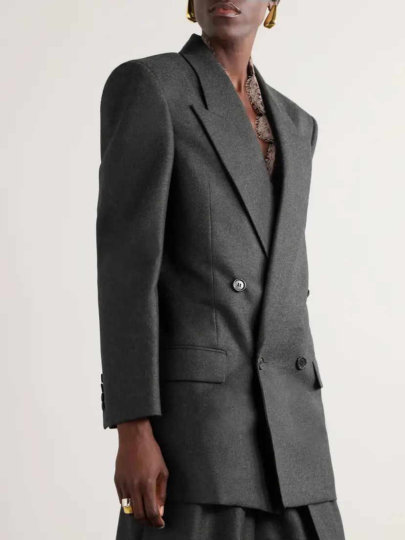 Saint Laurent Double-breasted Cashmere-twill Blazer | Thumbnail 3 Saint Laurent Double-breasted Cashmere-twill Blazer | Thumbnail 3