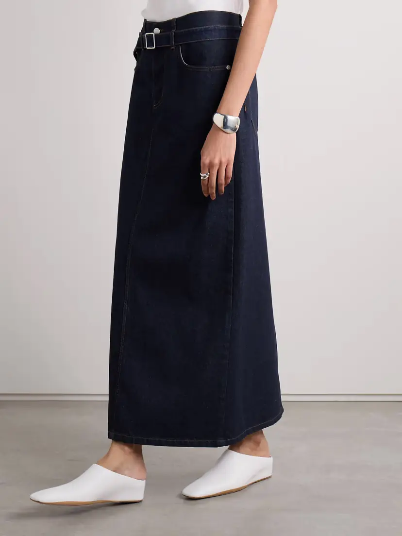 Proenza Schouler Calder Belted Denim Maxi Skirt | Thumbnail 3 Proenza Schouler Calder Belted Denim Maxi Skirt | Thumbnail 3