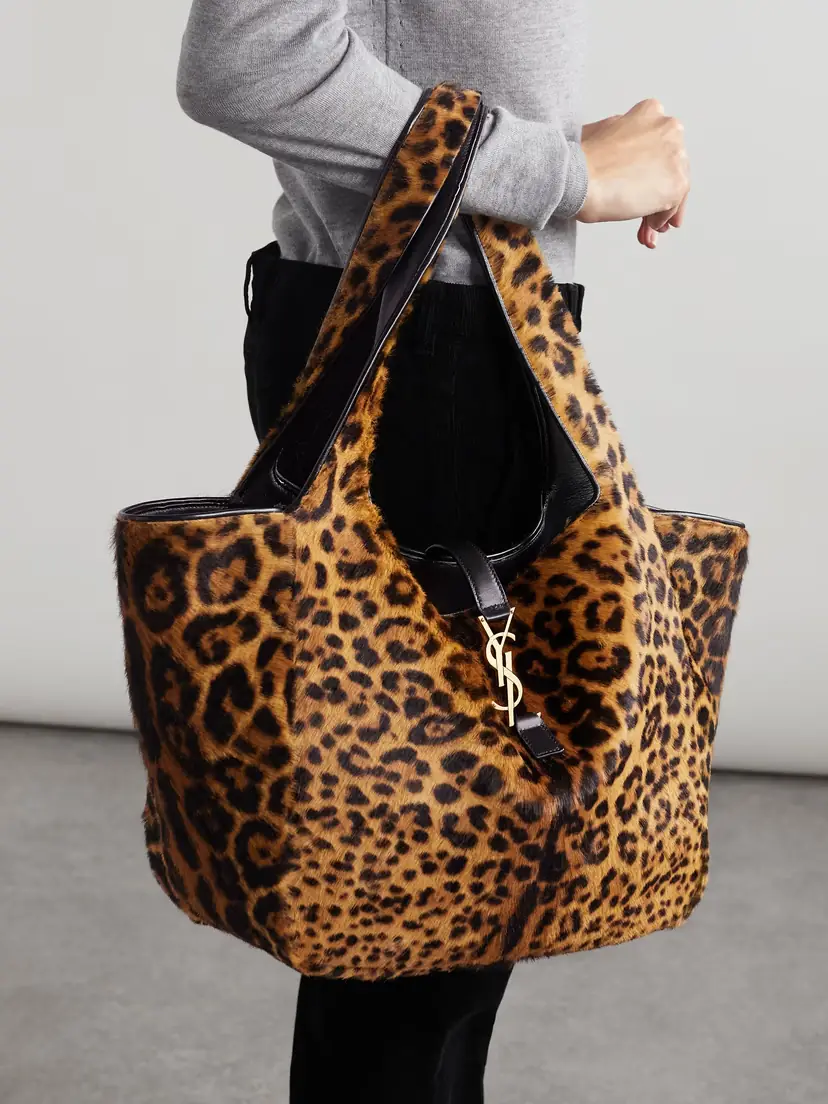 Saint Laurent Le 5 À 7 Bea Leopard-print Calf Hair Tote | Thumbnail 2
