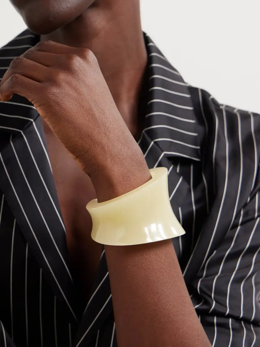Saint Laurent Asymmetric Resin Cuff | Thumbnail 2 Saint Laurent Asymmetric Resin Cuff | Thumbnail 2