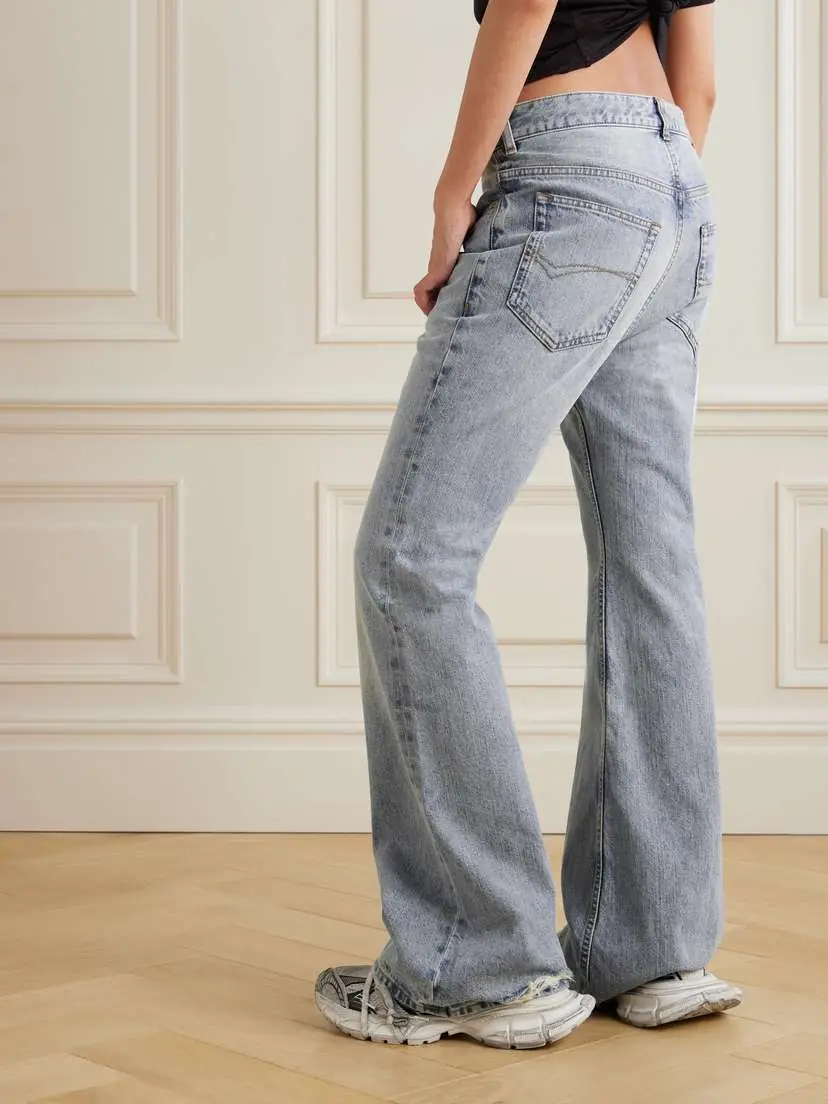 Balenciaga Distressed Low-rise Flared Jeans | Thumbnail 4
