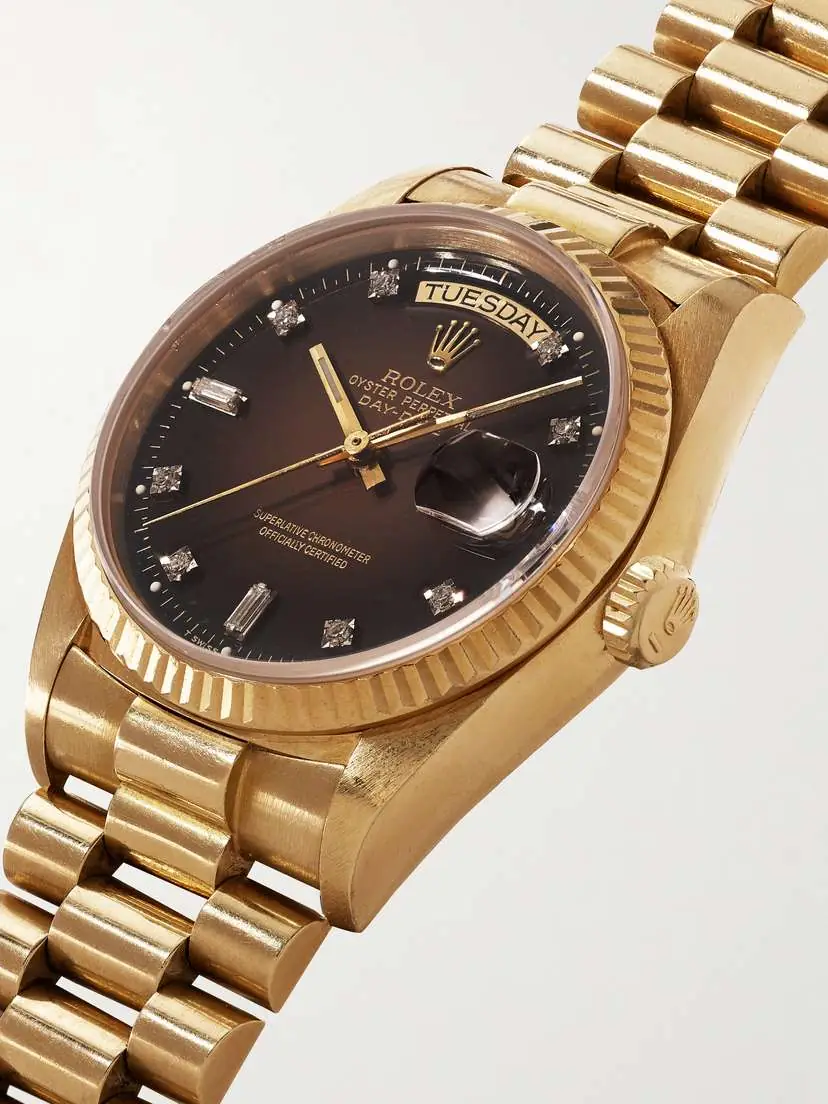 Stephanie Windsor + Rolex Vintage 1986 Oyster Perpetual Day-date President Automatic 36mm 18-karat Gold Diamond Watch, Ref. No., 18083 | Thumbnail 3
