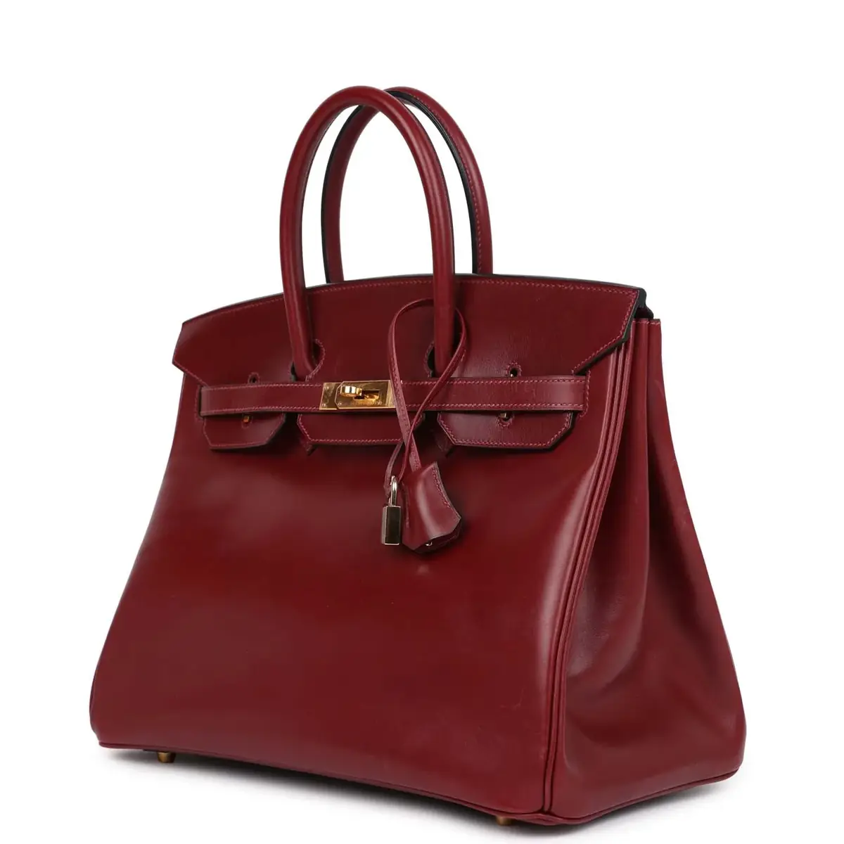 HERMÈS Vintage Hermes Birkin 35 Rouge H Box Calf Gold Hardware | Thumbnail 2