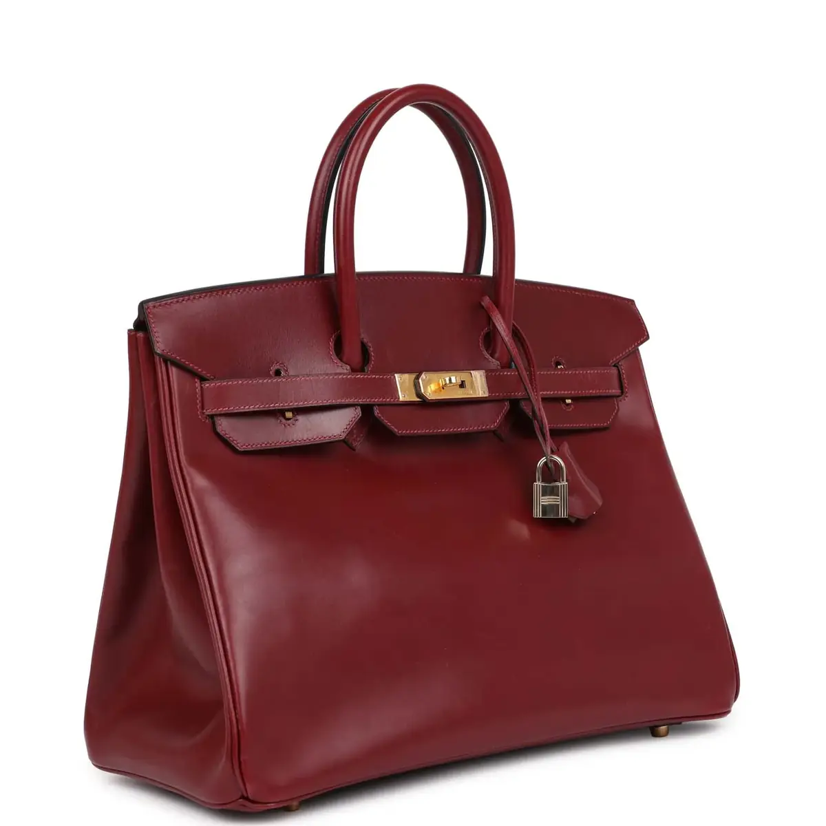 HERMÈS Vintage Hermes Birkin 35 Rouge H Box Calf Gold Hardware | Thumbnail 3