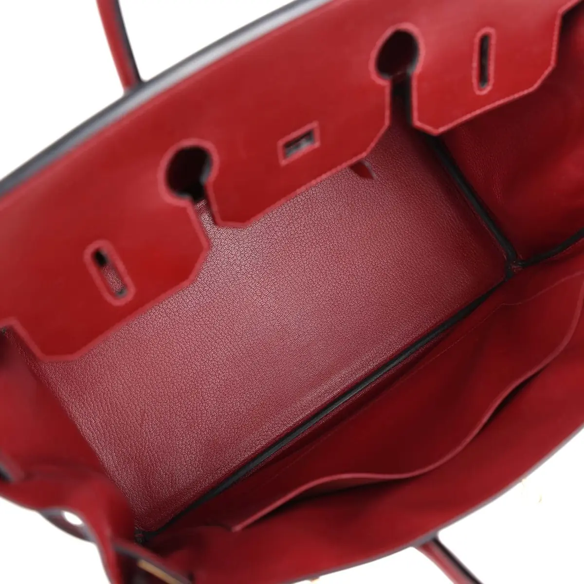 HERMÈS Vintage Hermes Birkin 35 Rouge H Box Calf Gold Hardware | Thumbnail 7