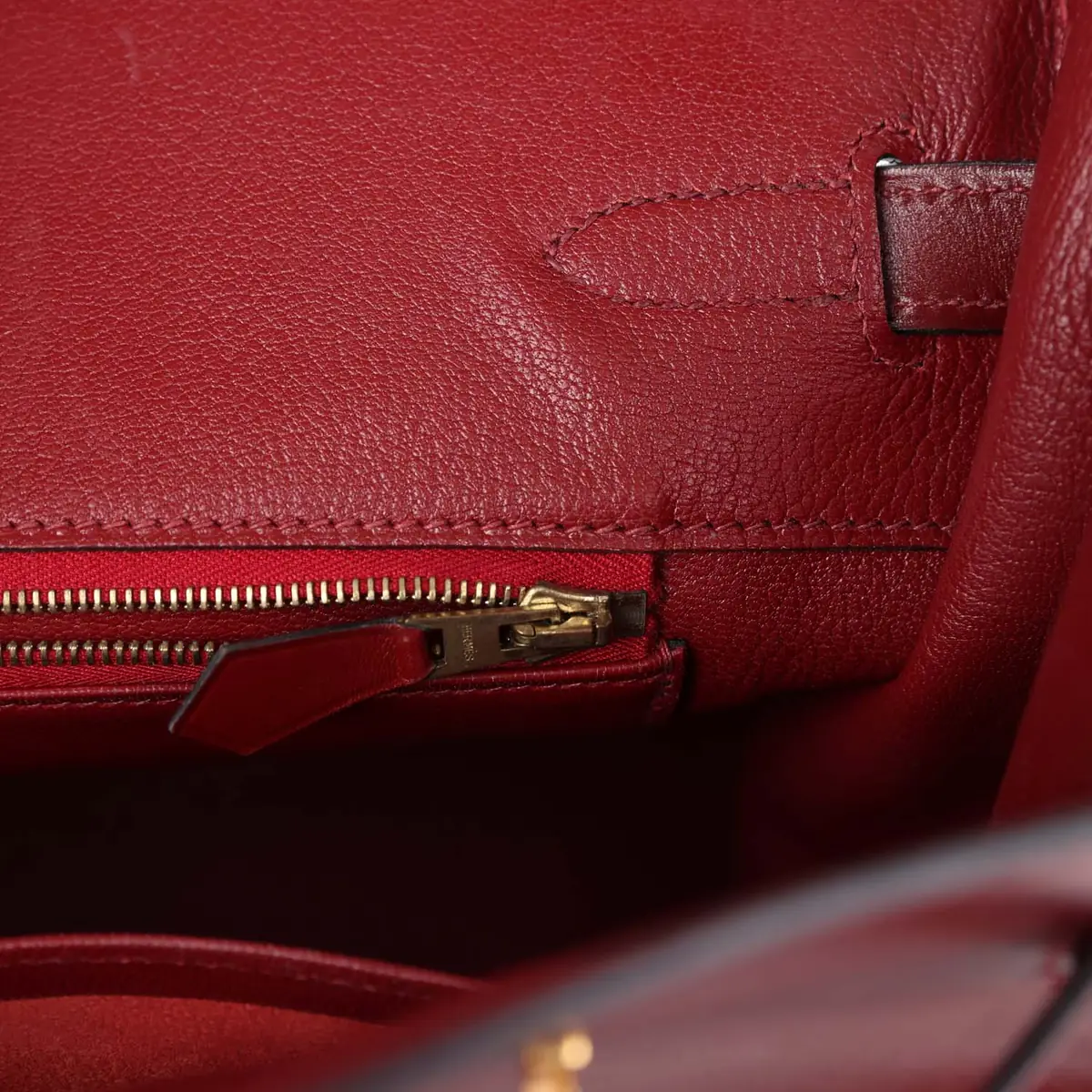 HERMÈS Vintage Hermes Birkin 35 Rouge H Box Calf Gold Hardware | Thumbnail 8