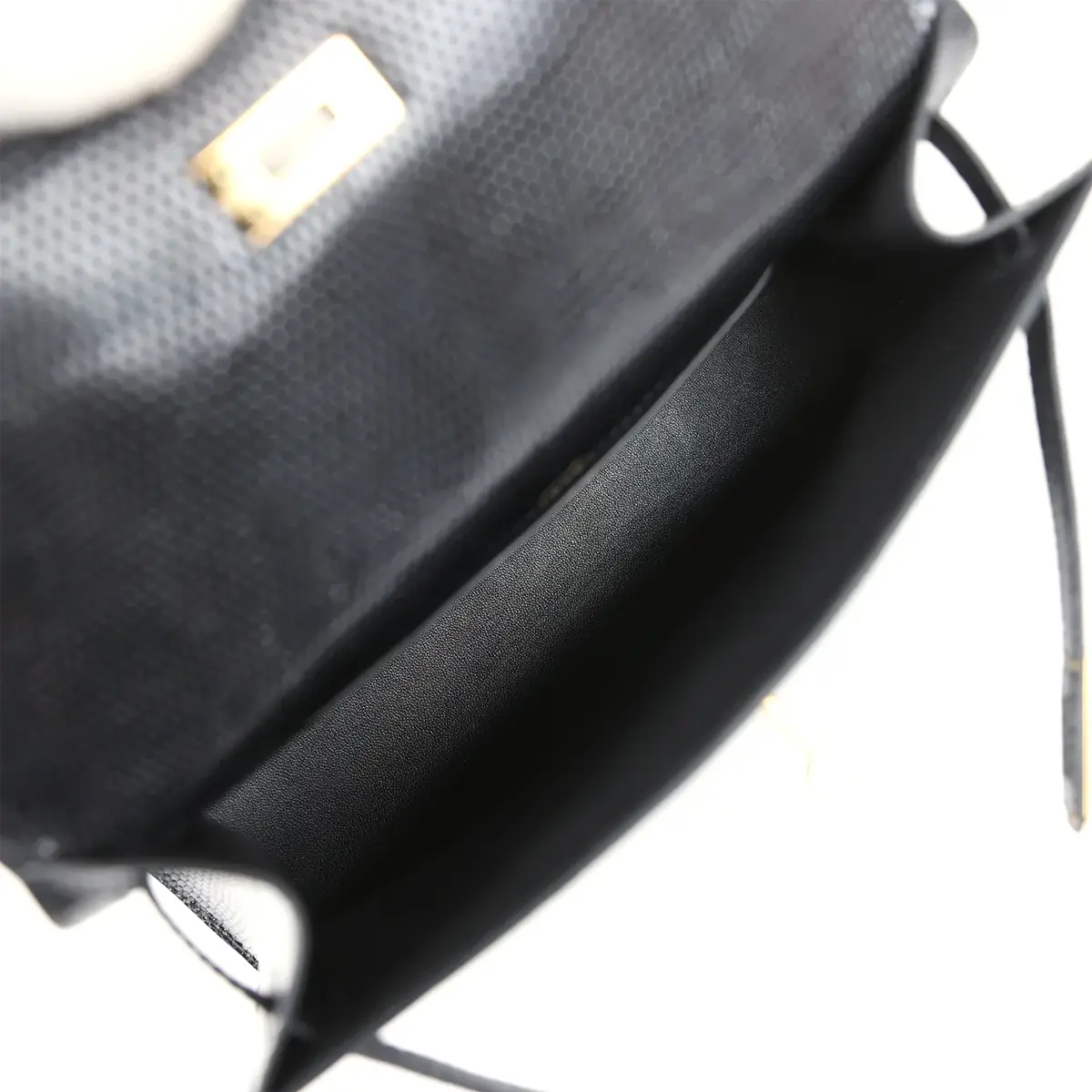 HERMÈS Hermes Kelly Pochette Black Varanus Niloticus Lizard Gold Hardware | Thumbnail 6 HERMÈS Hermes Kelly Pochette Black Varanus Niloticus Lizard Gold Hardware | Thumbnail 6