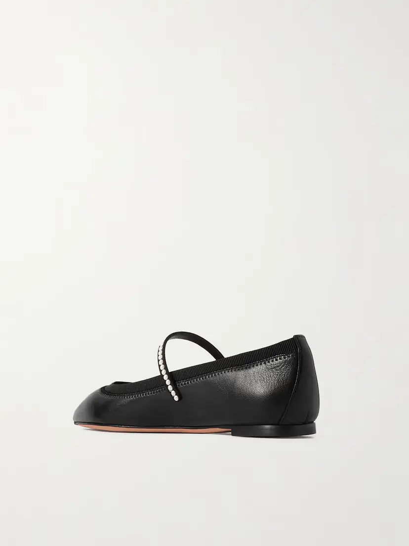 Aquazzura Romy Embellished Leather Flats | Thumbnail 3
