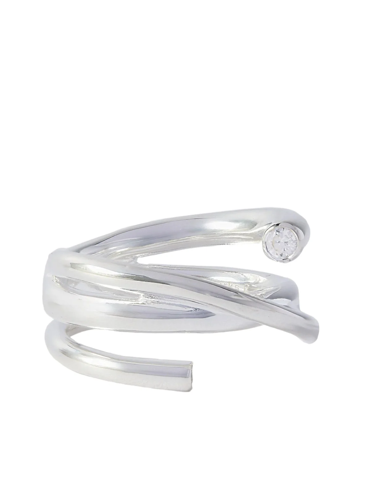 Silver-plated Recycled Silver Cubic Zirconia Ring Silver-plated Recycled Silver Cubic Zirconia Ring