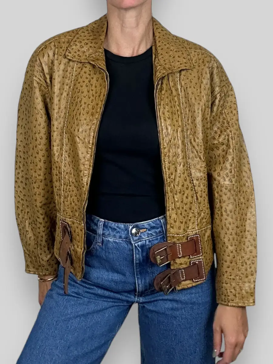 Jen Wonders Studio Leather Tan Jacket | Thumbnail 2 Jen Wonders Studio Leather Tan Jacket | Thumbnail 2