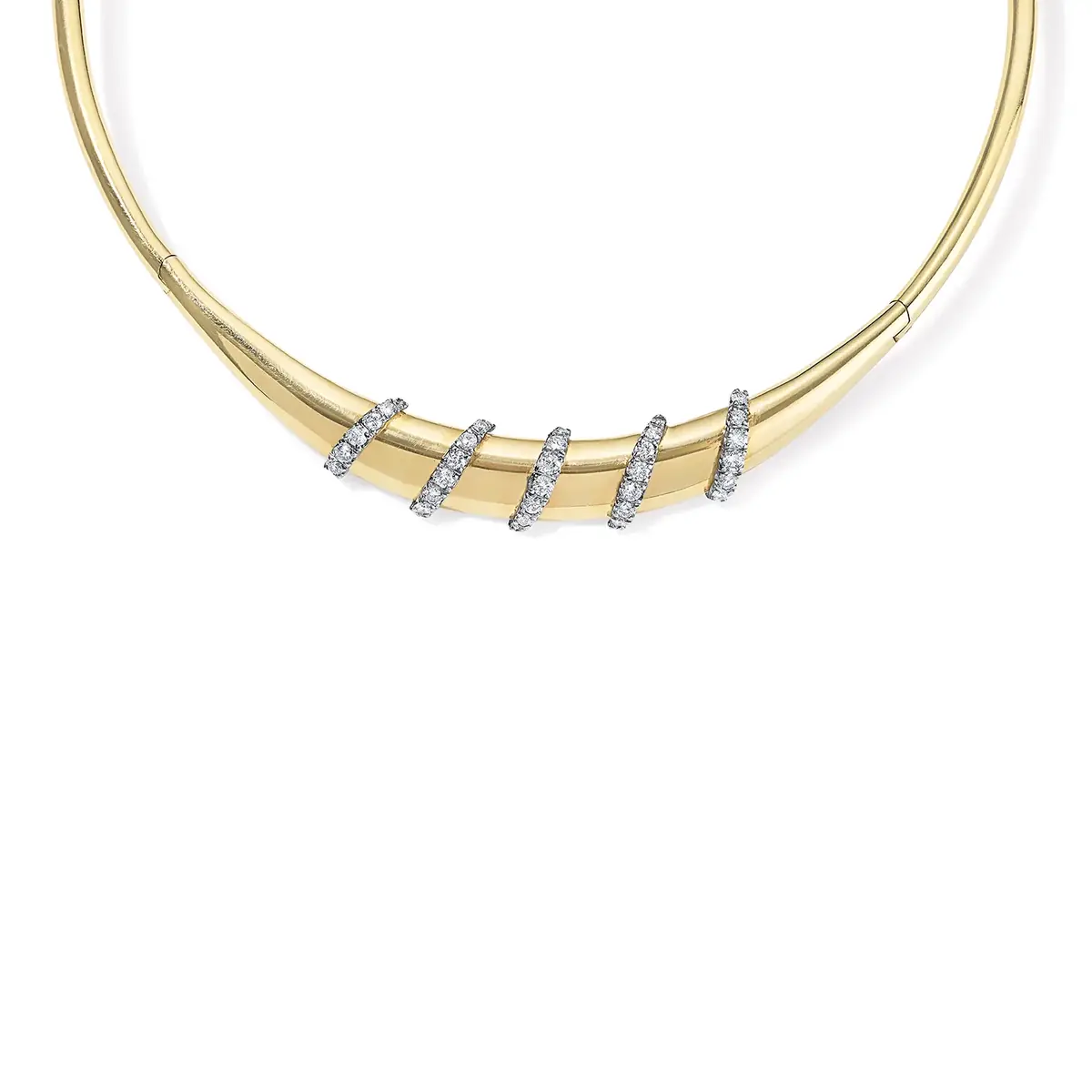 Stephanie Gottlieb Gold Collar Necklace with Diamonds | Thumbnail 2 Stephanie Gottlieb Gold Collar Necklace with Diamonds | Thumbnail 2