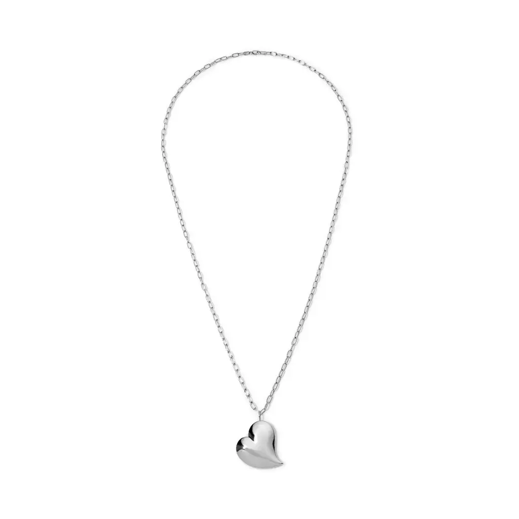 Stephanie Gottlieb Heartfelt Gold Jumbo Puffy Heart with Paperclip Chain Necklace | Thumbnail 5 Stephanie Gottlieb Heartfelt Gold Jumbo Puffy Heart with Paperclip Chain Necklace | Thumbnail 5