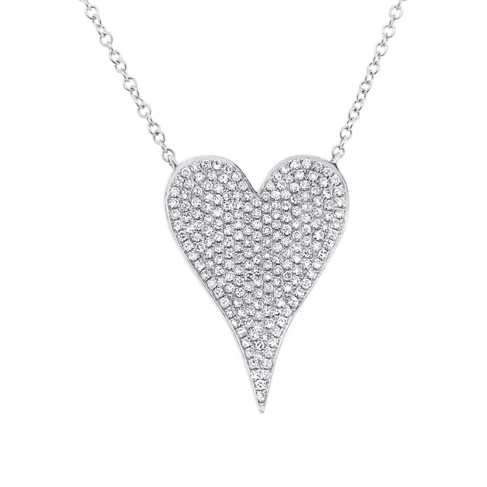 Stephanie Gottlieb Medium Pave Heart Necklace | Image 1 Stephanie Gottlieb Medium Pave Heart Necklace | Image 1