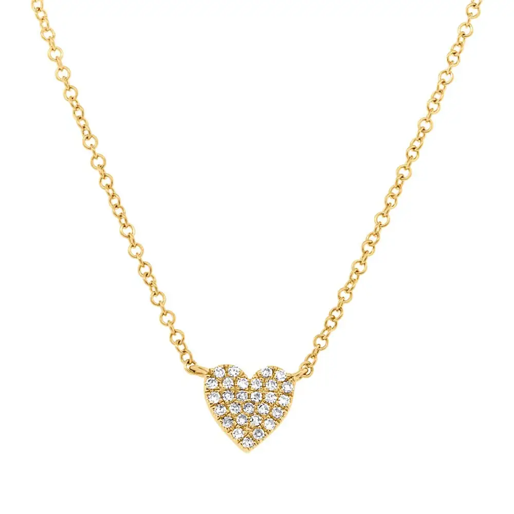 Stephanie Gottlieb Mini Pave Heart Necklace | Image 1 Stephanie Gottlieb Mini Pave Heart Necklace | Image 1