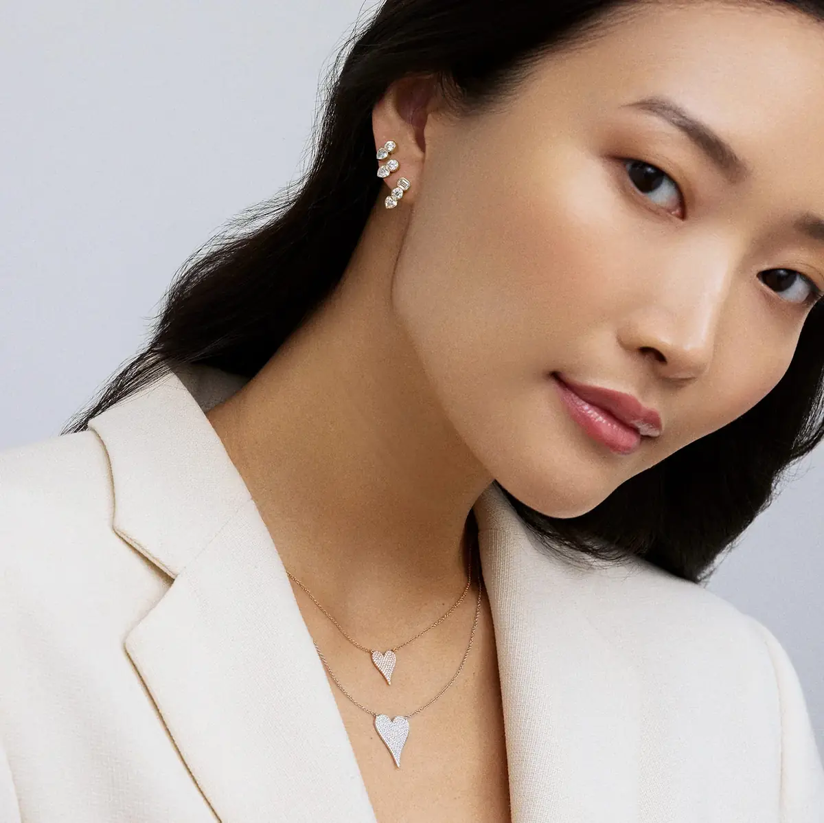 Stephanie Gottlieb Small Pave Heart Necklace | Thumbnail 4 Stephanie Gottlieb Small Pave Heart Necklace | Thumbnail 4