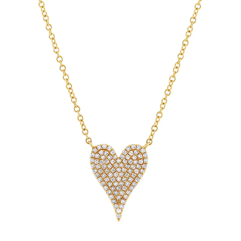 Stephanie Gottlieb Small Pave Heart Necklace | Image 1 Stephanie Gottlieb Small Pave Heart Necklace | Image 1