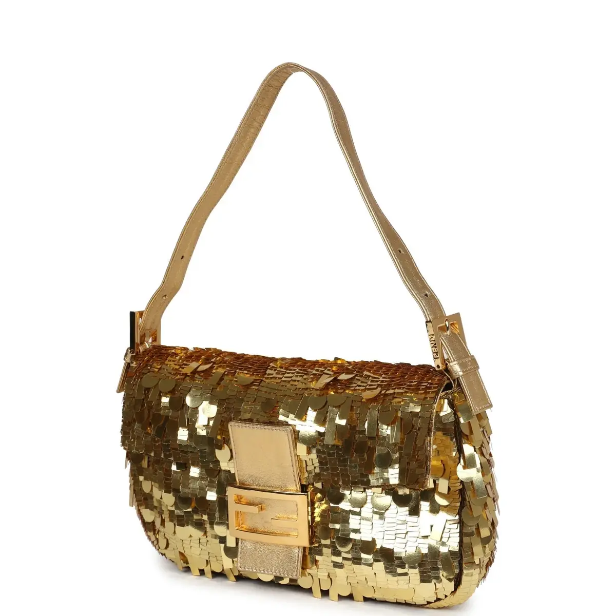 Fendi Vintage Fendi Baguette Bag Gold Sequin Gold Hardware | Thumbnail 4 Fendi Vintage Fendi Baguette Bag Gold Sequin Gold Hardware | Thumbnail 4